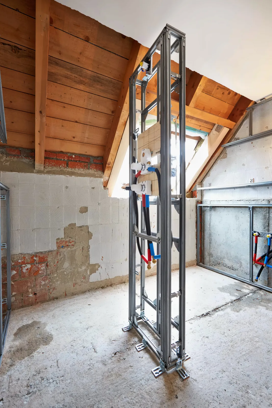 Rohbau im Dachgeschoss